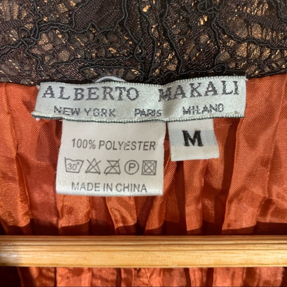 ALBERTO MAKALI. MULTI TEXTURED BLAZER. VICTORIAN INSPIRED. EMBROIDERED. SZ MED - Picture 8 of 8